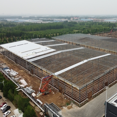 ASTM A36 हल्का स्टील संरचना गोदाम 50 साल का जीवनकाल