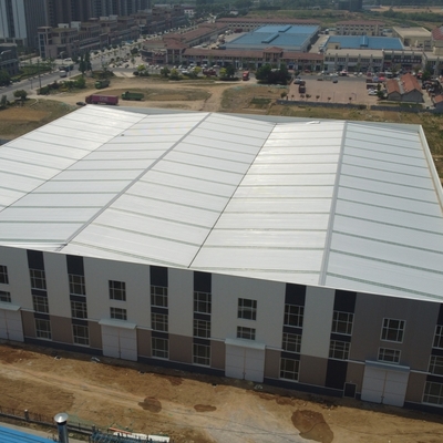 पोर्टल फ्रेम स्टील वेयरहाउस बिल्डिंग Q235B Q355B ASTM A36
