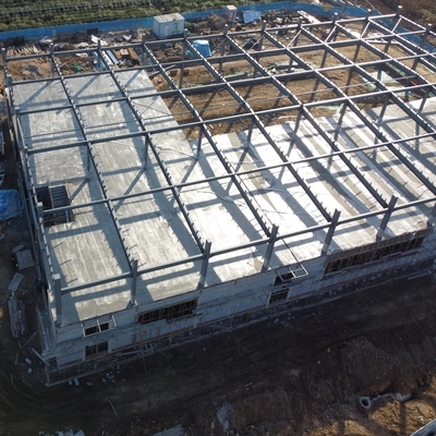 Prefab इस्पात संरचना कार्यशाला फ्रेम Q235B Q355B सामग्री