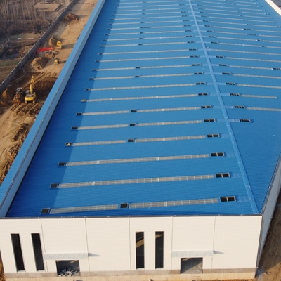 पूर्वनिर्मित इस्पात संरचना गोदाम पोर्टल फ्रेम Q235B Q355B ASTM A36